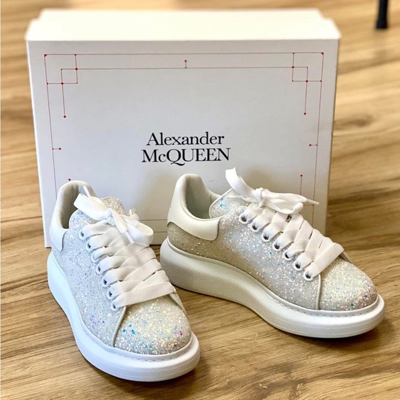 Alexander McQueen Shoes - Alexander McQueen Oversized Women's Sneakers Ice glitter authentic guaranteed